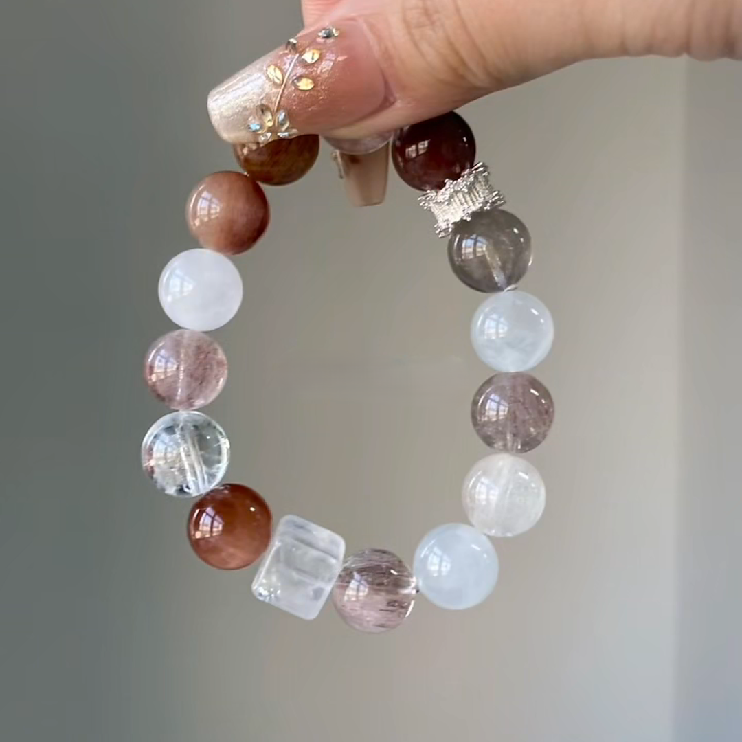The Ambrosia Bracelet | Azeztulite & Rutilated Quartz for a High-Vibration Life