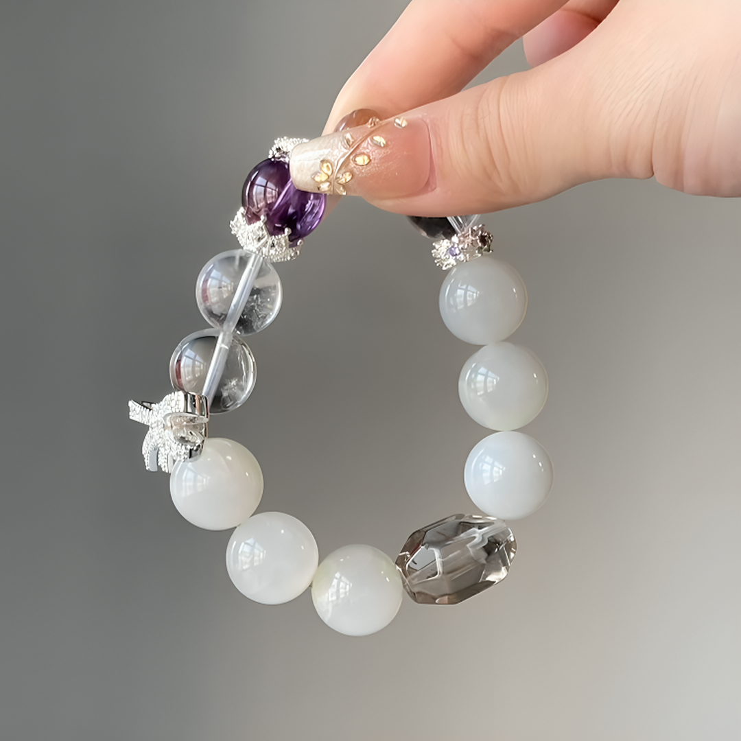 The High Priestess Bracelet | Moonstone & Amethyst for Divine Intuition