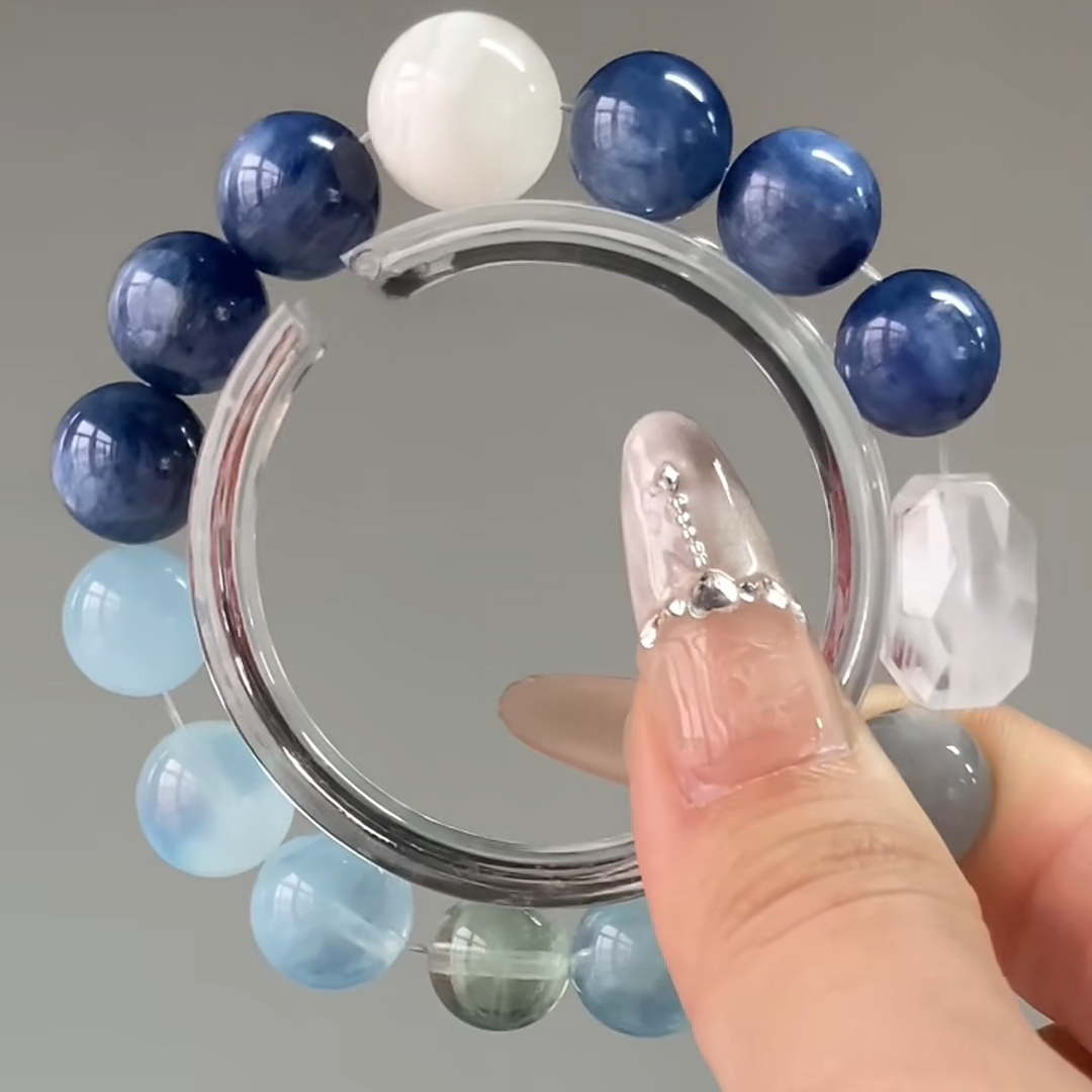 The Oracle Bracelet | Kyanite & Aquamarine | For Calm & Clear Communication