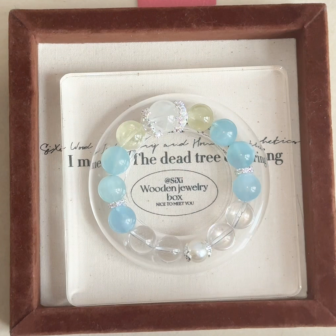 The Amalfi Bracelet | Aquamarine & Citrine | For Serenity & Joyful Memories