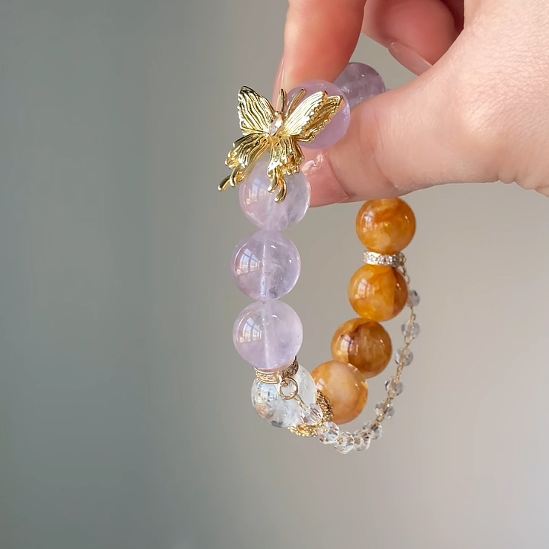 The Golden Majesty Bracelet | Azeztulite & Golden Healer | For Auspicious Radiance