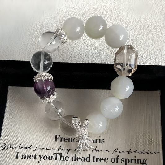 The High Priestess Bracelet | Moonstone & Amethyst for Divine Intuition