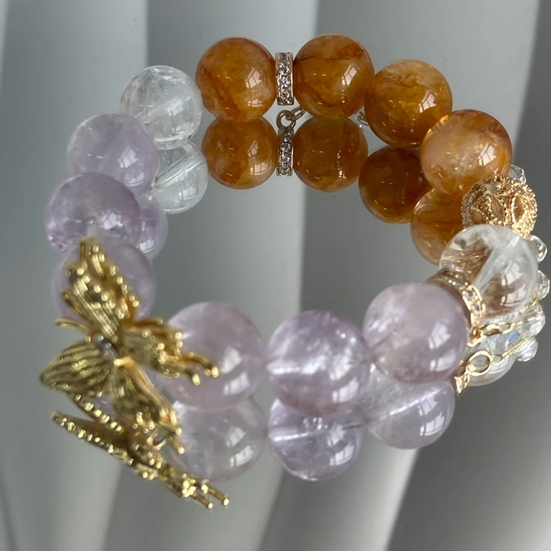 The Golden Majesty Bracelet | Azeztulite & Golden Healer | For Auspicious Radiance