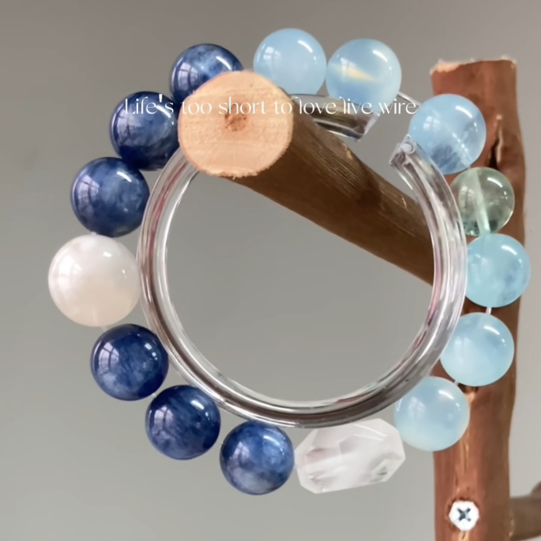 The Oracle Bracelet | Kyanite & Aquamarine | For Calm & Clear Communication