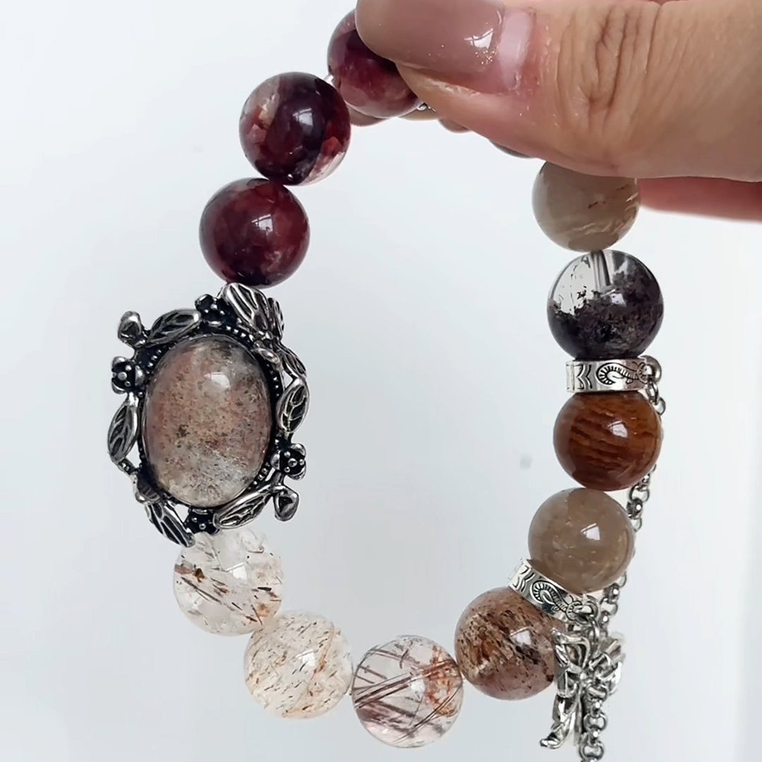 The Inner Garden Bracelet | Phantom Quartz & Super Seven | For Growth & Sanctuary