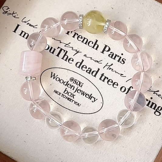 The First Blush Bracelet | Rose Quartz & Citrine | For Joyful Beginnings