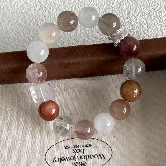 The Ambrosia Bracelet | Azeztulite & Rutilated Quartz for a High-Vibration Life
