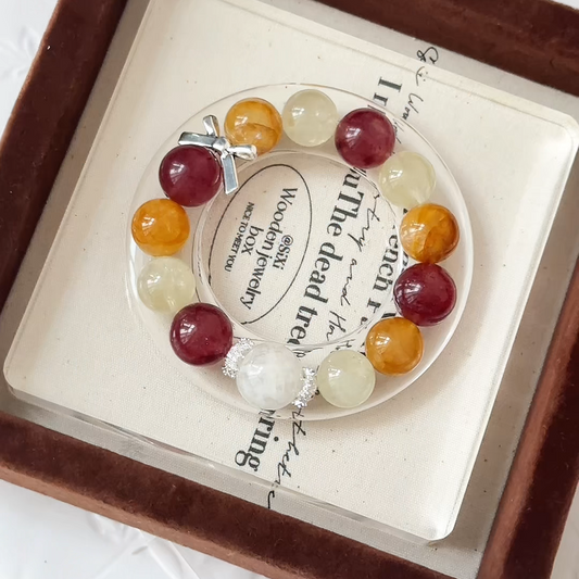 The Orchard Bracelet | Citrine & Strawberry Quartz | For Joyful Growth