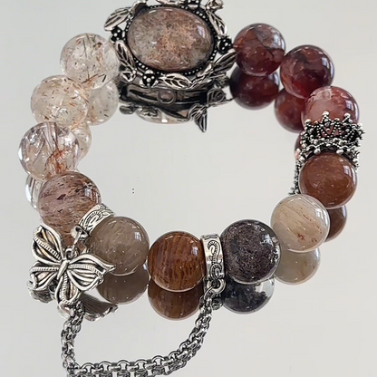 The Inner Garden Bracelet | Phantom Quartz & Super Seven | For Growth & Sanctuary