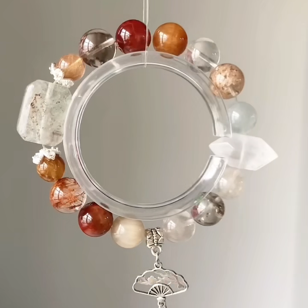 The All Is Well Bracelet | Rutilated & Phantom Quartz | For Graceful Success