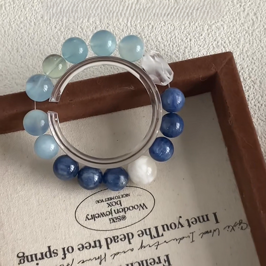 The Oracle Bracelet | Kyanite & Aquamarine | For Calm & Clear Communication