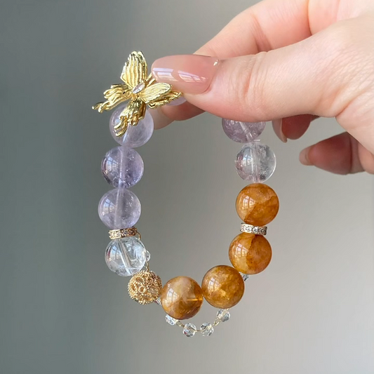 The Golden Majesty Bracelet | Azeztulite & Golden Healer | For Auspicious Radiance