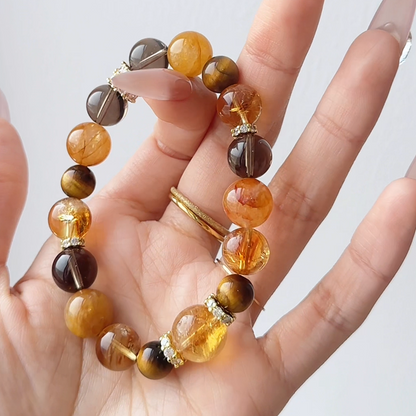 The Tycoon Bracelet | Citrine & Tiger's Eye | For Executive Power & Wealth