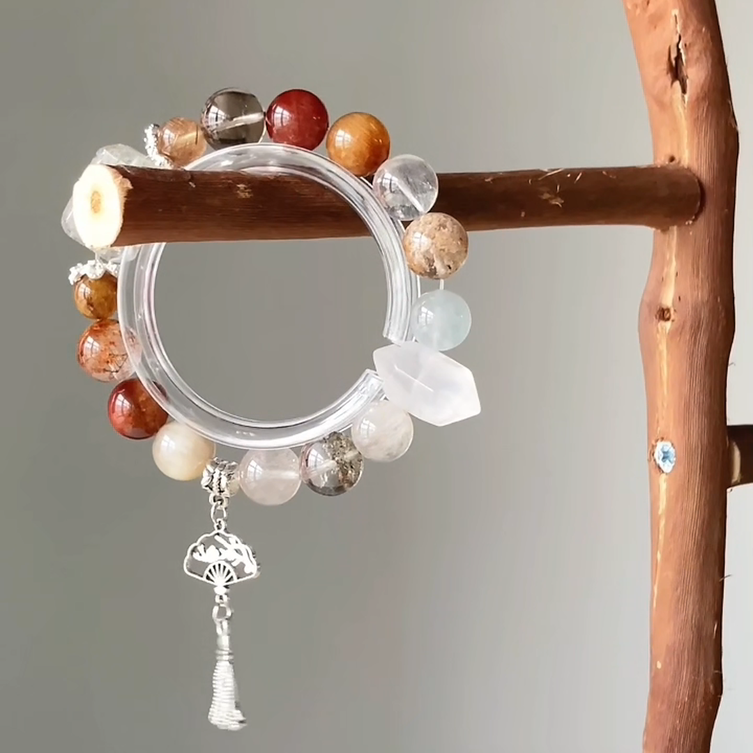 The All Is Well Bracelet | Rutilated & Phantom Quartz | For Graceful Success