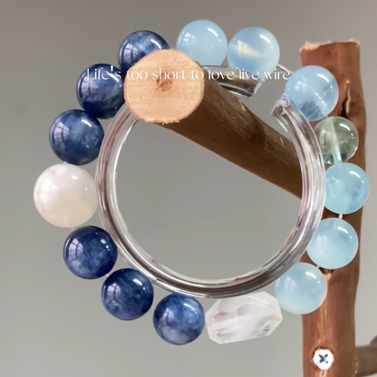 The Oracle Bracelet | Kyanite & Aquamarine | For Calm & Clear Communication
