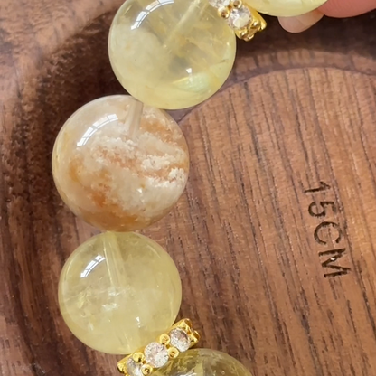 Solar Zest Bracelet | Citrine & Golden Lepidolite | For Vitality & Joy